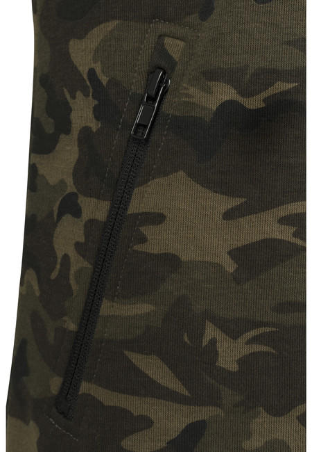 Urban Classics felpa con zip mimetica da uomo, mimetica legno