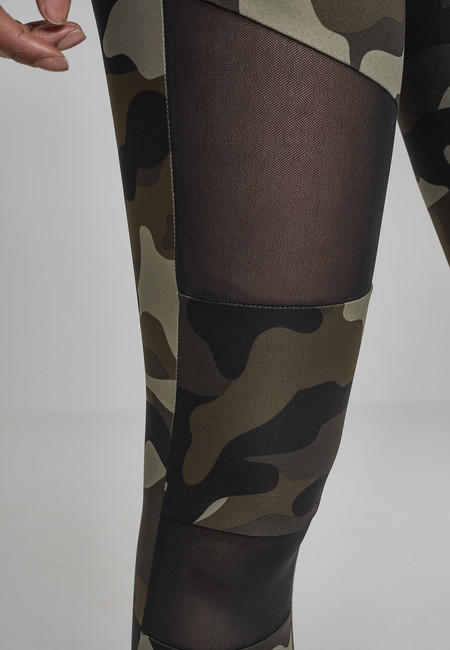Urban Classics Tech Mesh leggings da donna, woodcamo