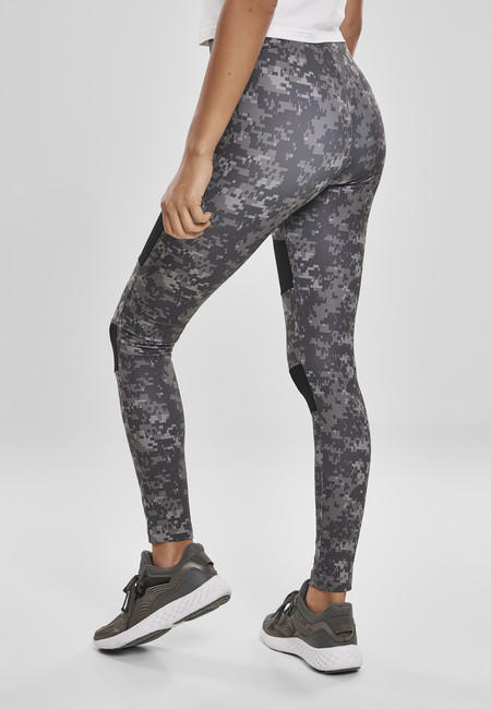 Urban Classics Tech Mesh leggings da donna, camo digitale scuro