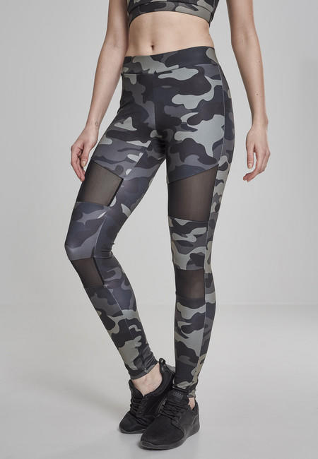 Urban Classics Tech Mesh leggings da donna, darkcamo