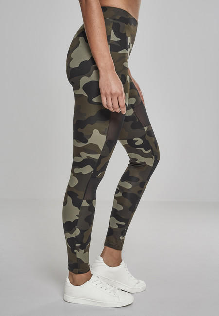 Urban Classics Tech Mesh leggings da donna, woodcamo