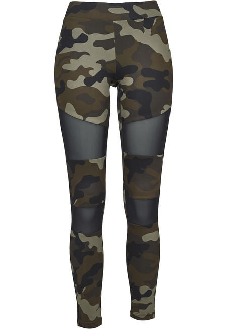 Urban Classics Tech Mesh leggings da donna, woodcamo