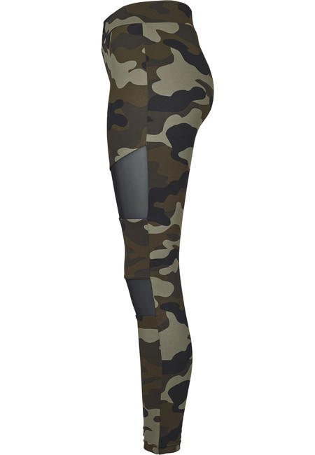 Urban Classics Tech Mesh leggings da donna, woodcamo