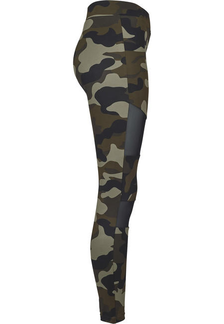 Urban Classics Tech Mesh leggings da donna, woodcamo