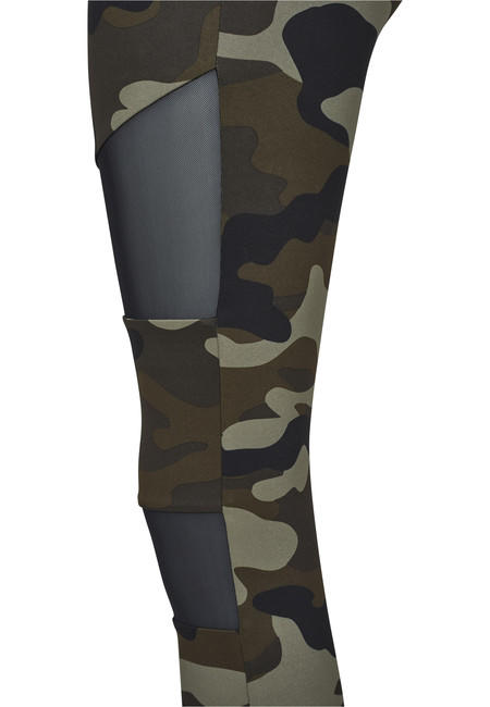 Urban Classics Tech Mesh leggings da donna, woodcamo