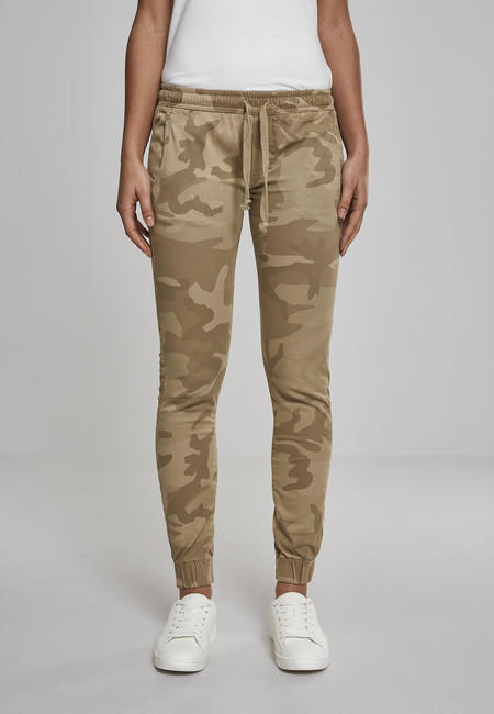 Urban Classics Pantaloni da jogging da donna, camo sabbia