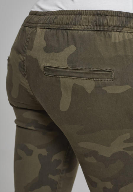 Urban Classics pantaloni da jogging da donna, oliva camo