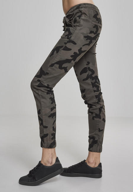 Urban Classics Pantaloni da jogging da donna, camo scuro