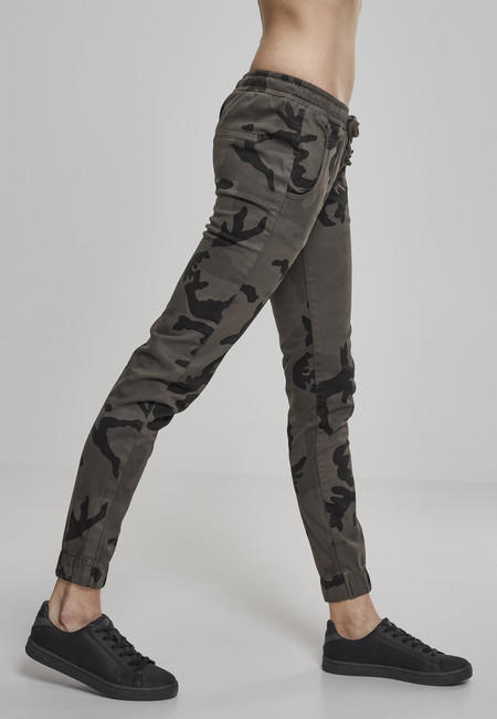 Urban Classics Pantaloni da jogging da donna, camo scuro