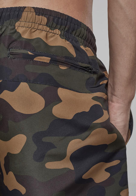 Urban Classics Costume da bagno mimetico da uomo, wood camo