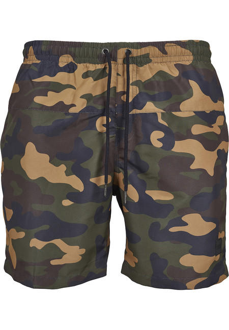 Urban Classics Costume da bagno mimetico da uomo, wood camo