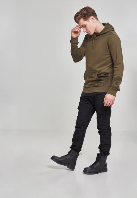 Urban Classics Zig Zag felpa da uomo, mimetica oliva