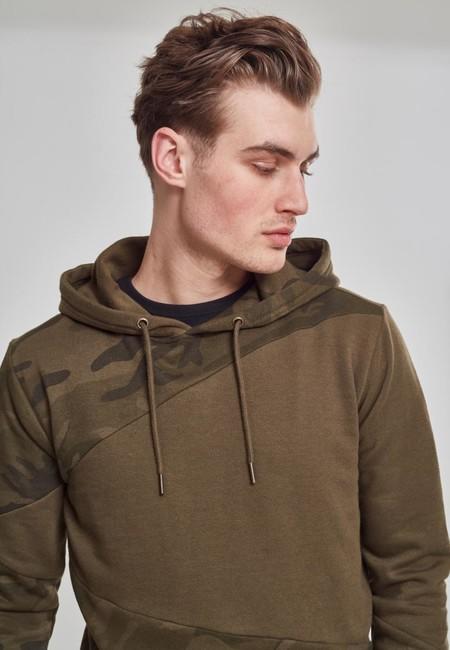 Urban Classics Zig Zag felpa da uomo, mimetica oliva