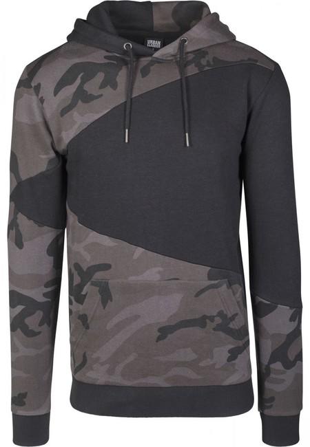 Urban Classics Zig Zag felpa da uomo, camo scuro