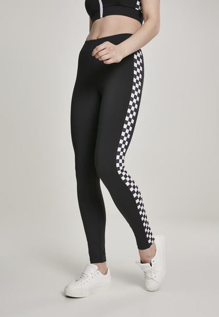 Urban Classics Side Check leggings da donna, nero