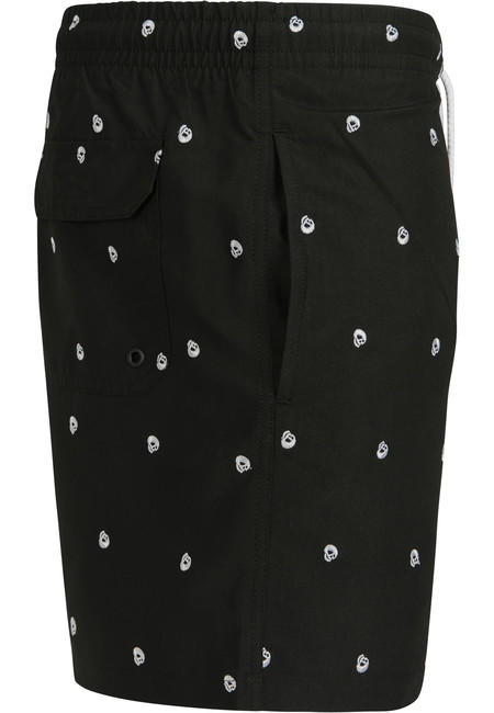 Urban Classics costume da bagno da uomo con teschio, nero