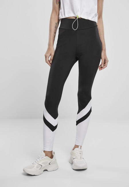 Urban Classics Arrow leggings a vita alta da donna, nero