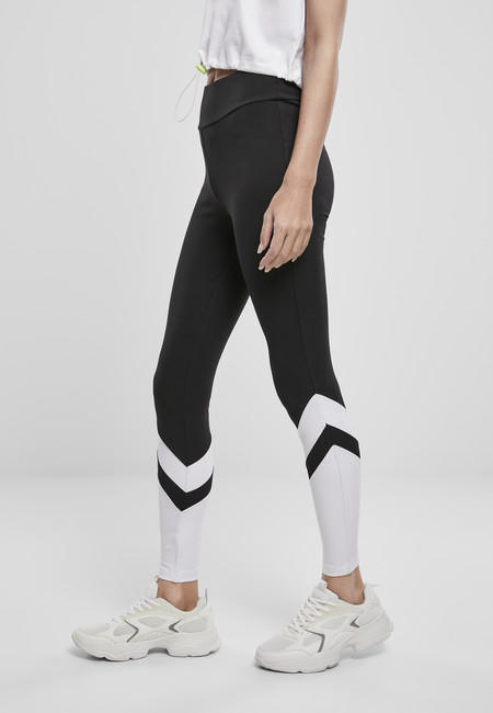 Urban Classics Arrow leggings a vita alta da donna, nero