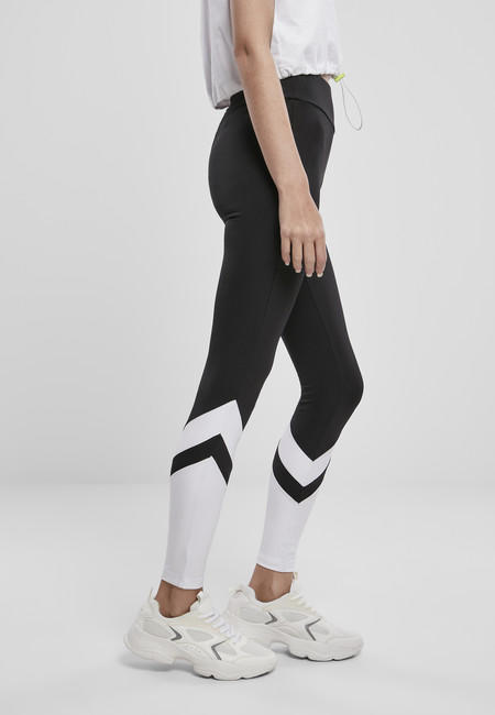 Urban Classics Arrow leggings a vita alta da donna, nero
