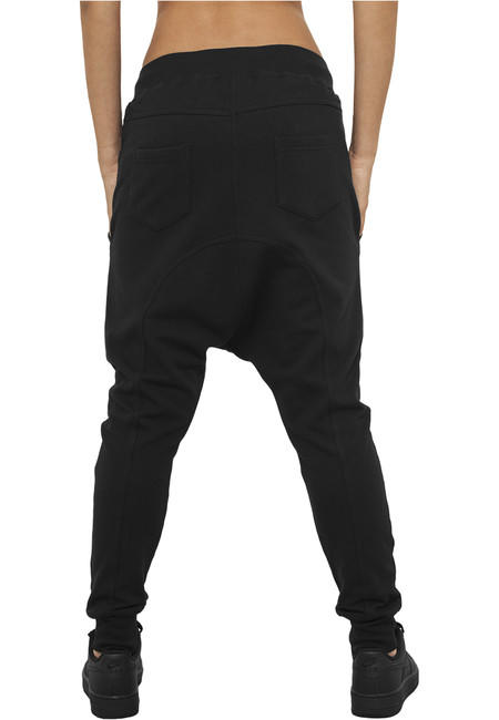 Urban Classics Sarouel - pantaloni della tuta in pile leggero da donna, nera