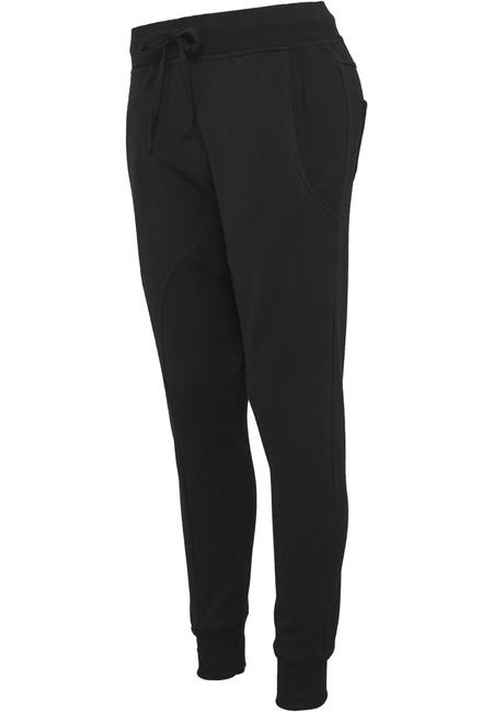 Urban Classics Sarouel - pantaloni della tuta in pile leggero da donna, nera