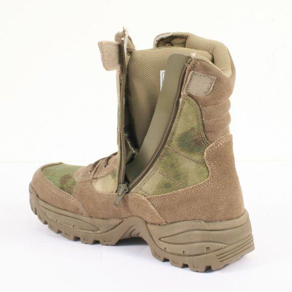 Mil-Tec stivali tattici con cerniera, a-tacs fg
