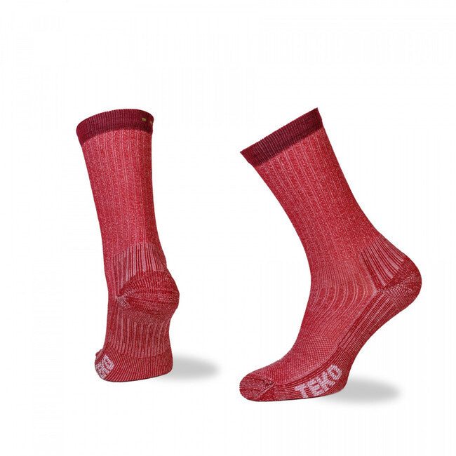 Teko Hike 2.0 calze merino da trekking eco, rosse