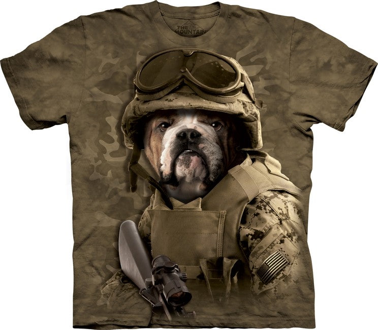 The Mountain 3D maglietta cane dell'esercito, unisex