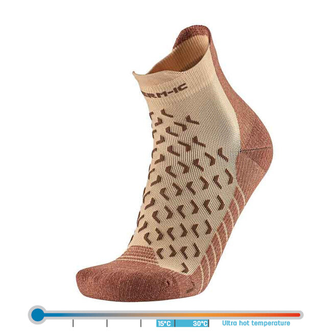 Therm-ic člankové členkové ponožky, béžová/hnedá