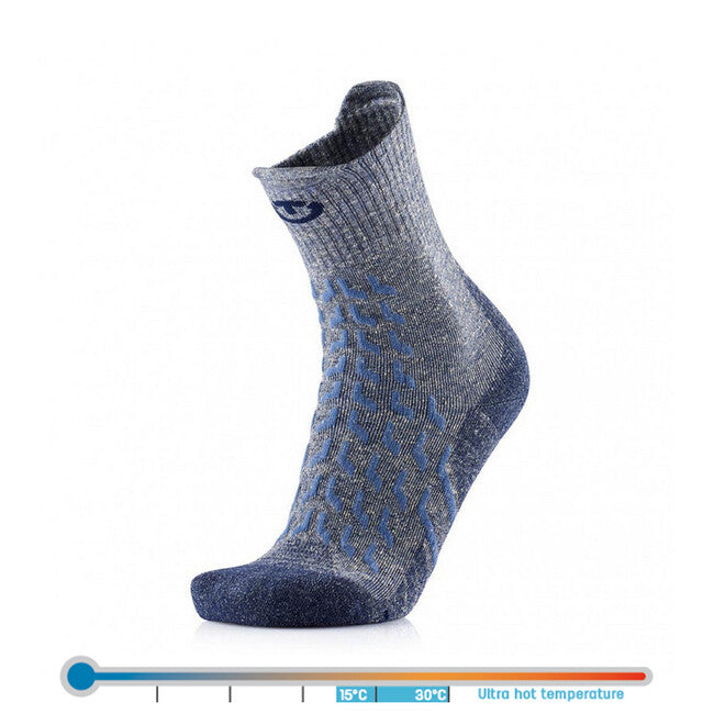 Therm-ic Calze alte da donna, grigio/blu
