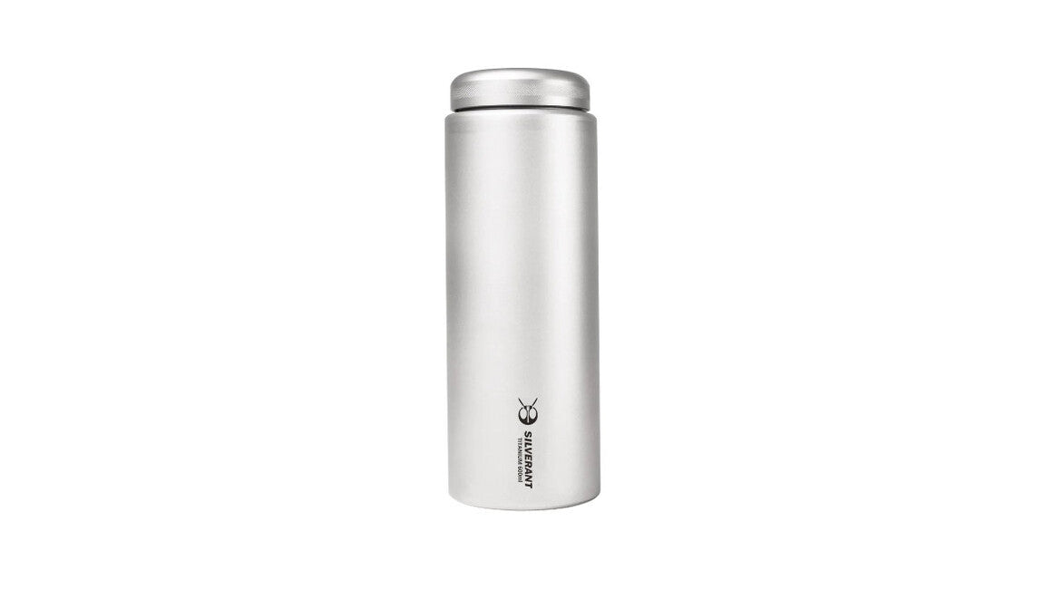 Silverant Bottiglia in titanio con tappo piatto 600 ml