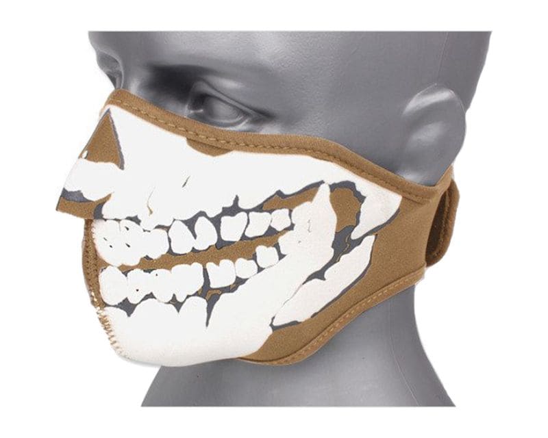 TM Teschio 3D maschera in neoprene - marrone coyote