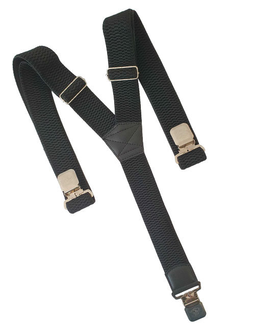 O&T Natur bretelle per pantaloni clip, neri