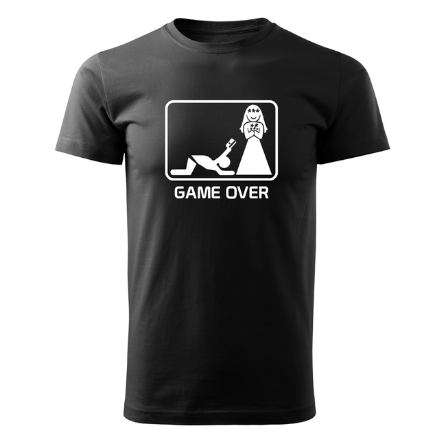 DRAGOWA Game Over maglietta corta 160g/m2, nera