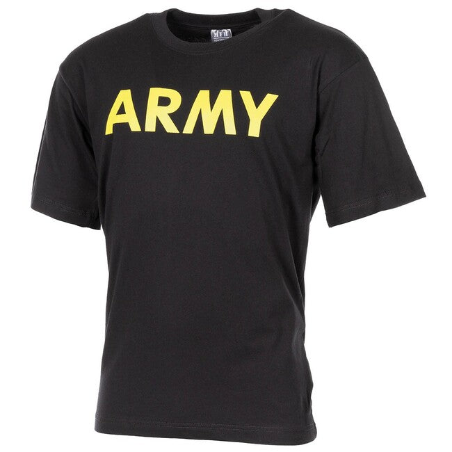 MFH T-shirt army a maniche corte, nero