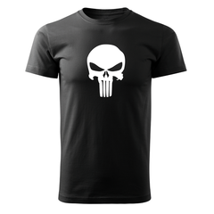 DRAGOWA κοντομάνικο μπλουζάκι Punisher 160 g/m², μαύρο