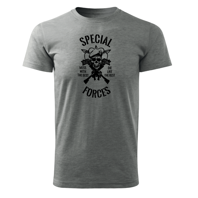 DRAGOWA Maglietta corta special forces, grigia 160g/m2
