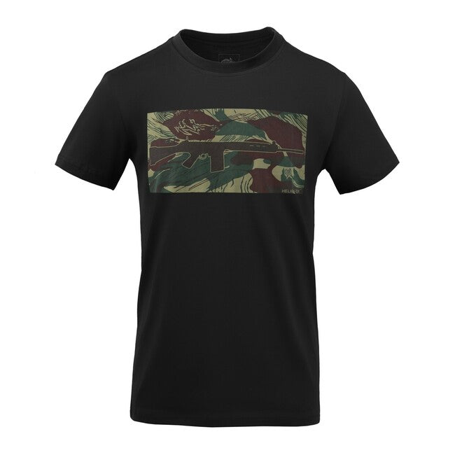 Helikon-Tex Fn Fal t-shirt corta in cotone, nera/mimetica rhodesiana