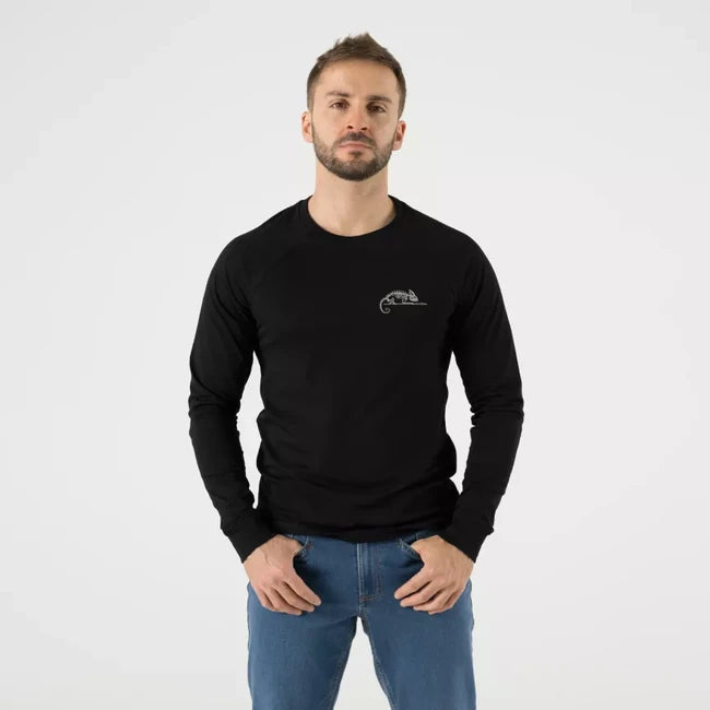 Helikon-Tex Maglietta a maniche lunghe con logo, nero