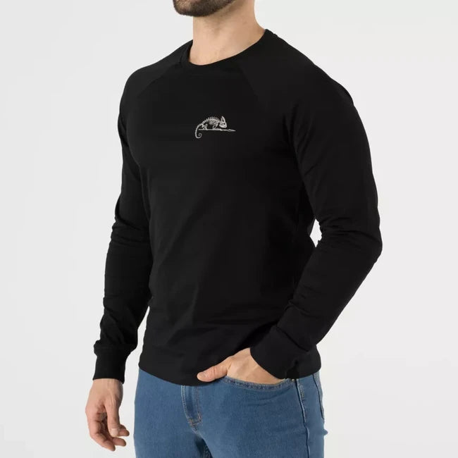 Helikon-Tex Maglietta a maniche lunghe con logo, nero