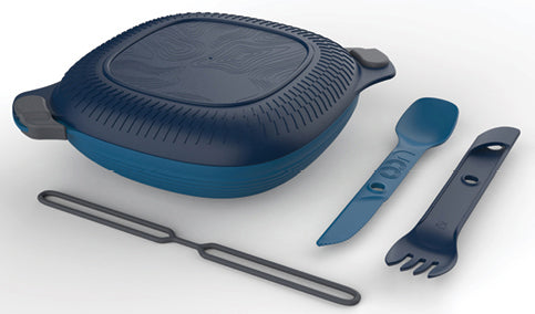 UCO Eco set da pranzo da 5 pezzi, blu-nero