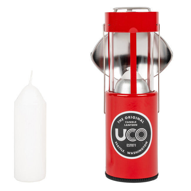 UCO set di torce a candela con riflettore e custodia in neoprene, rosso