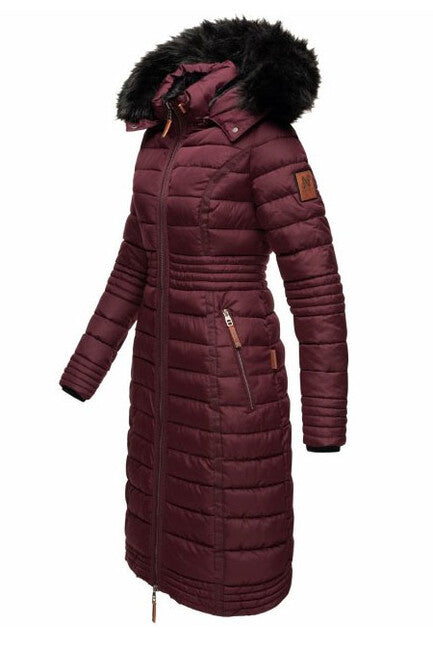Navahoo Umay cappotto trapuntato da donna, vino
