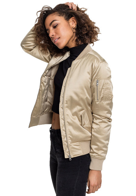 Urban Classics Bomber in raso da donna, oro