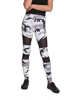 Urban Classics Tech Mesh leggings da donna, Snowcamo
