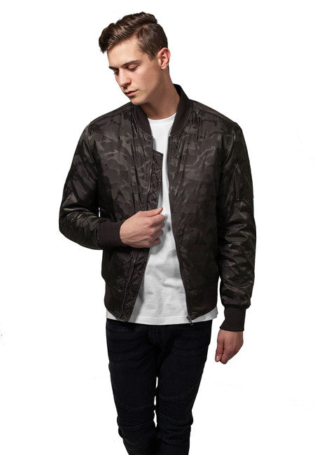 Urban Classics Bomber mimetico, oliva scuro