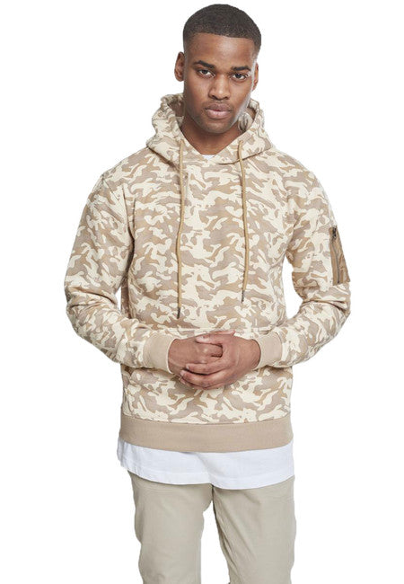 Urban Classics Felpa mimetica da uomo, beige camo