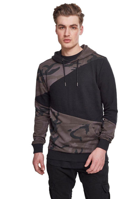 Urban Classics Zig Zag felpa da uomo, camo scuro