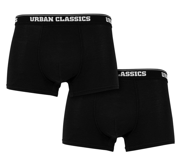 Urban Classics Boxer da uomo, 2-PACK, nero