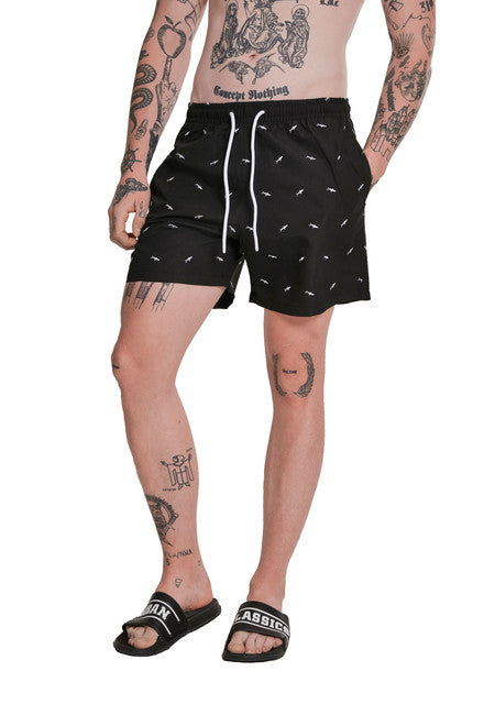 Urban Classics Costume da bagno da uomo, squalo, nero